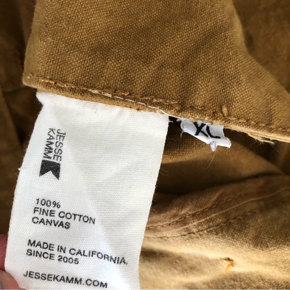 SOLD Jesse Kamm Sailor Canvas Pants Sz XL Wide Leg High Waisted - Picture 3 of 9